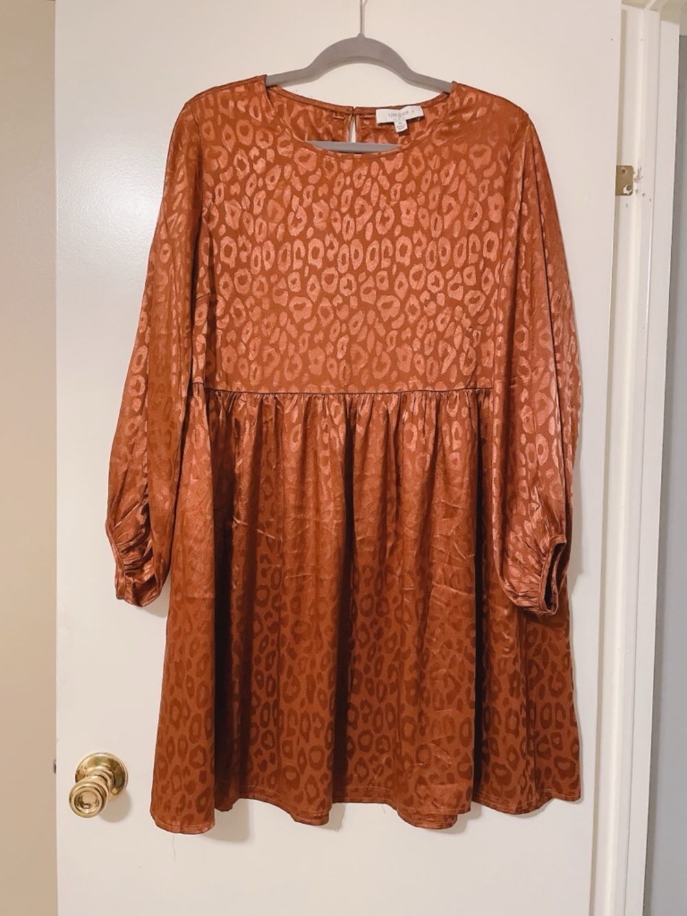 Umgee Brown Animal Print Leopard Mini Dress Size XL